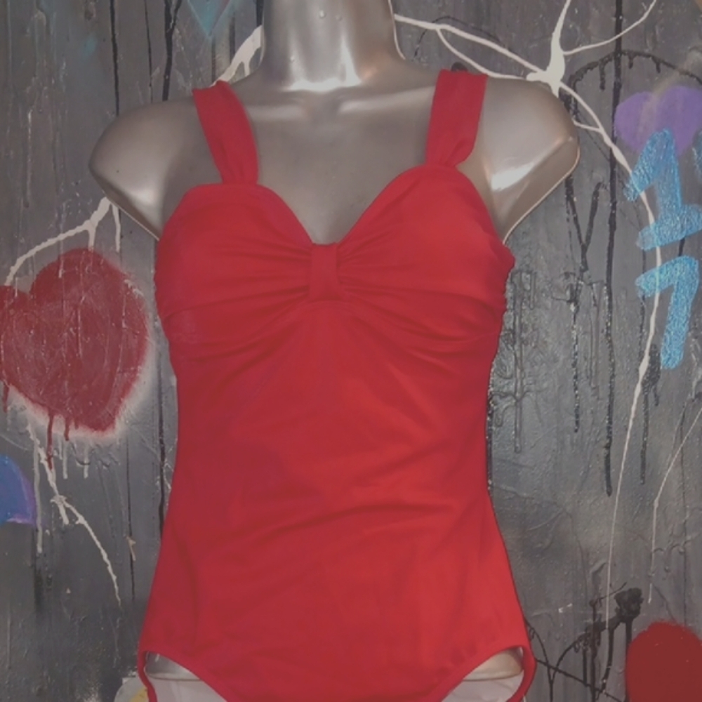 Red One-Piece Swimsuit